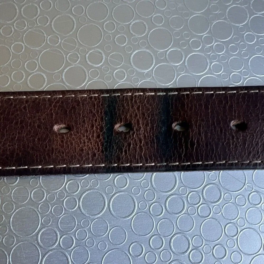 Levis Denizen Brown Leather Belt 34 36 Mens Casual Gorpcore Workwear Americana